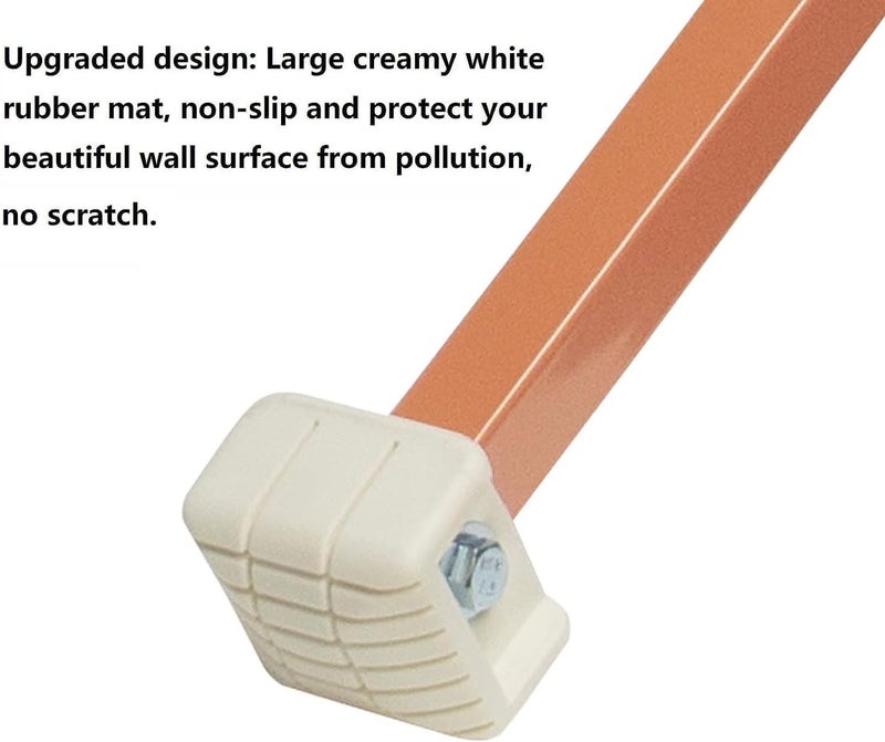MY RUSTIC Ladder Stabilizer,Wing Span/Wall Extension Ladder Standoff Arms,Extension Ladder Accessory for Roof Gutter Guard,Heavy Duty Extension Ladder Stabilizer for Roof Ladders Gutter (Orange) - Image 2